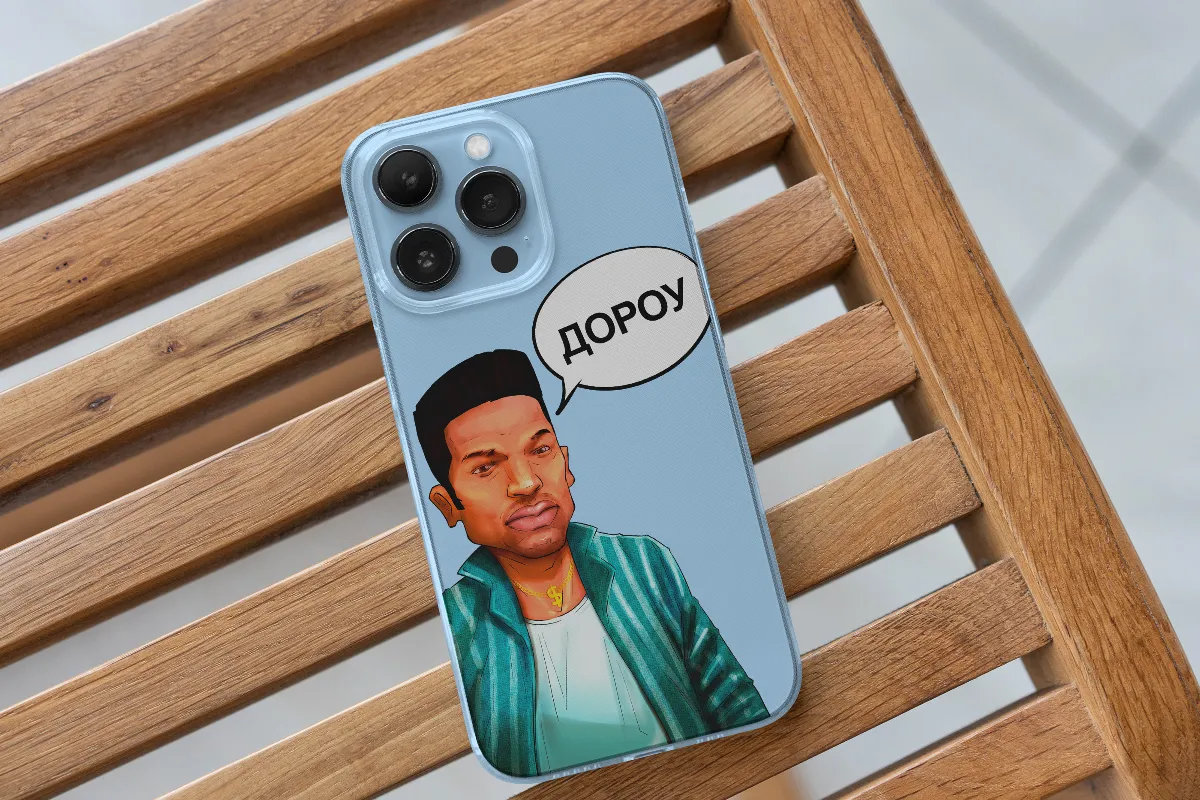 Чохол на iPhone "ДОРОУ" (Прозорий силіконовий з принтом)