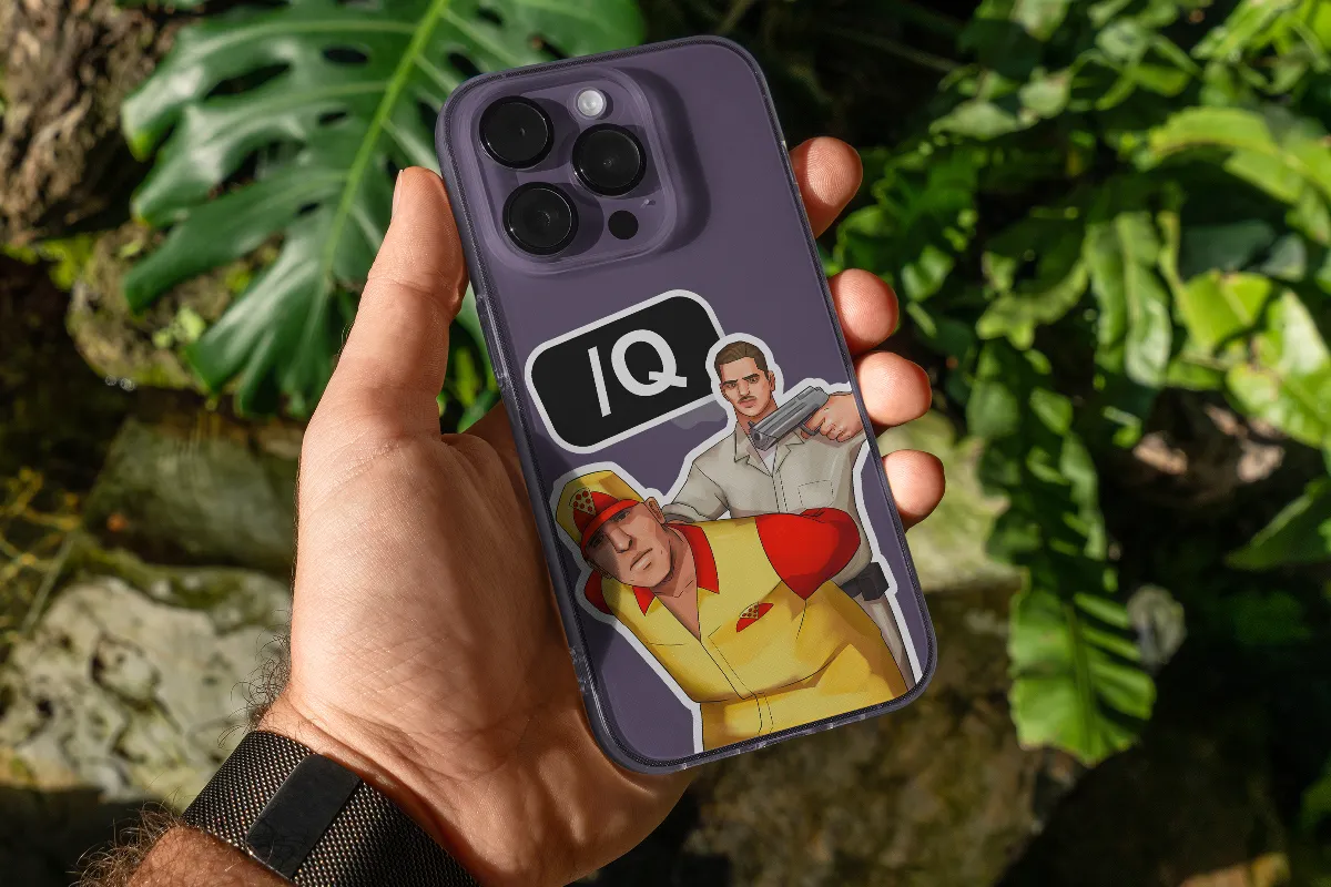 Чохол на iPhone "/q" (Прозорий силіконовий з принтом)